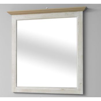 Oglinda mare hol, Finisaj Gri Lemn Vintage, Lemn Masiv Brad, Colectia Rustic
