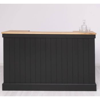 Tejghea de bar cu dungi verticale 180 cm, blat stejar