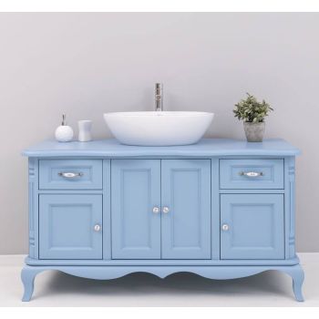 Mobilier baie Chic cu 4 usi si 2 sertare pentru chiuveta suprapusa