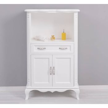 Dulap baie cu 2 usi si 1 sertar Chic, sertarul pe sine soft close