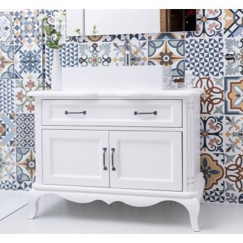 Mobilier baie Chic cu 2 usi si 1 sertar, sertarul pe sine soft close
