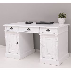 Birou, Finisaj Alb Pur, Lemn Masiv Brad, Colectia Rustic