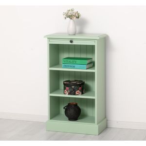 Etajera cu 3 rafturi, Verde Mentă Deschis, Natur, slefuit, 58x32x98cm