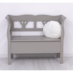 Bancheta mica, Finisaj Crem Vanilie, Lemn Masiv Brad, Colectia Rustic