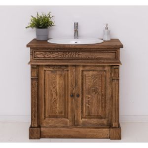 Mobilier Lemn Masiv, Finisaj Gri inchis, Colectia Rustic