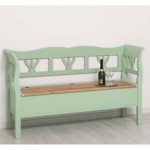 Bancheta mare, Finisaj Stejar Miere, Lemn Masiv Brad, Colectia Rustic