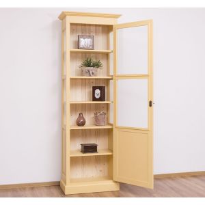 Vitrina cu 1 usa, Galben Ocru, vopsit, 75x41x220cm