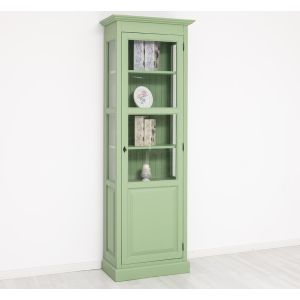 Vitrina cu 1 usa, Verde Măsliniu, vopsit, 75x41x220cm
