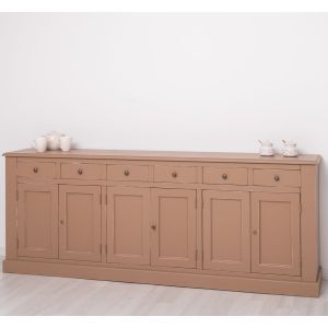 Vitrina, Finisaj Gri Deschis Patinat, Lemn Masiv Brad, Colectia Rustic
