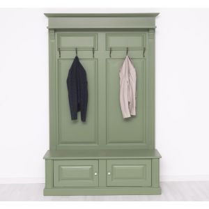 Cuier 2 usi, Finisaj Verde Salvie, Lemn Masiv Brad, Colectia Rustic