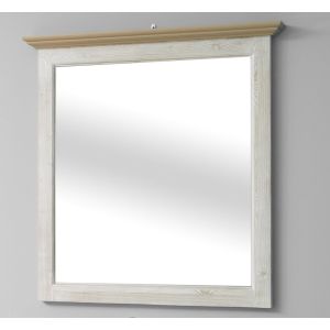 Oglinda mare hol, Finisaj Gri Lemn Vintage, Lemn Masiv Brad, Colectia Rustic
