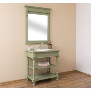 Mobilier Lemn Masiv, Finisaj Verde Masliniu, Colectia Rustic, PS449-P054A+PS546-P054A