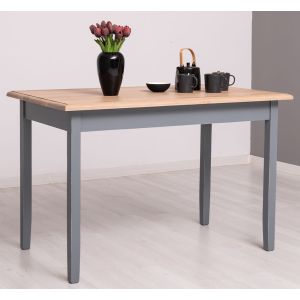 Masa sufragerie 120x70cm, Finisaj Gri Albastrui, Lemn Masiv Brad, Colectia Rustic