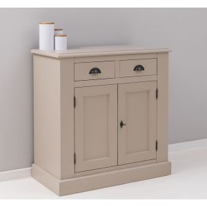 Comoda 2 usi 2 sertare, Finisaj Natur, Lemn Masiv Brad, Colectia Rustic