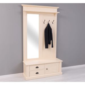 Mobilier Lemn Masiv, Finisaj Crem Vanilie, Colectia Rustic, PS722-P025A