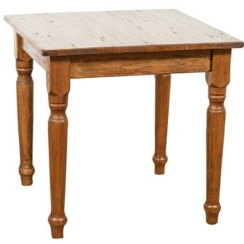 Masa Fixa, Lemn Masiv de Tei, stil country tuscan, finisat manual 70, 80, 90 x 90cm, 4 persoane