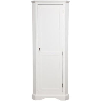 Dulap de haine colt 1 usa lemn masiv Tei alb Stil Rustic