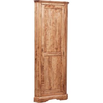 Dulap de Colt cu 2 Polite Fixe, Lemn Masiv de Tei, 50x50x184cm