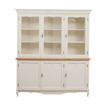 Vitrina cu 3 Usi, Lemn Masiv de Tei 175x41x127cm
