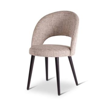 Scaun Bucatarie/Living Tapitat, Model Jax , Stofa, Bej