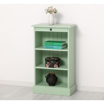Etajera cu 3 rafturi, Verde Mentă Deschis, Natur, slefuit, 58x32x98cm