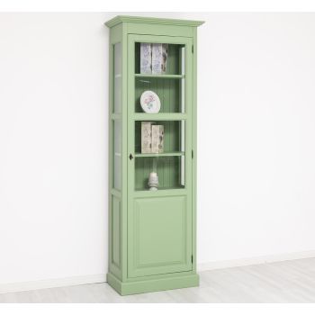 Vitrina cu 1 usa, Verde Măsliniu, vopsit, 75x41x220cm