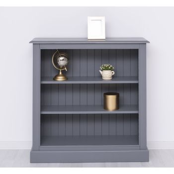 Bufet Bucatarie cu etajere, Gri Bej Închis, Finisaj ceara, 102x35x102cm