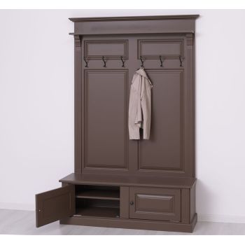 Cuier 2 usi, Finisaj Maro inchis Rustic, Lemn Masiv Brad, Colectia Rustic