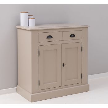 Comoda 2 usi 2 sertare, Finisaj Natur, Lemn Masiv Brad, Colectia Rustic