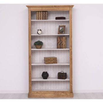 Biblioteca 5 etajere, Lemn masiv, 109x39x210cm