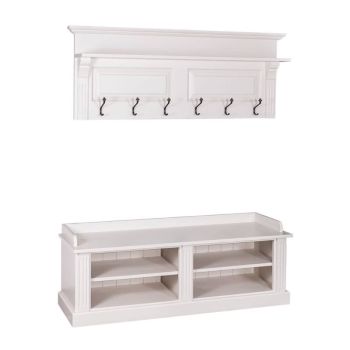 Mic mobilier hol cu spatii deschise BAS + cuier SUP