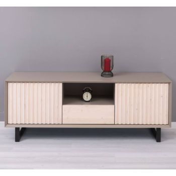 Comoda TV cu 2 usi si 1 sertar "Slatted"