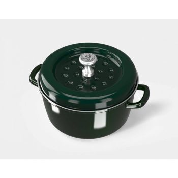 Oala Emailata Dutch Oven, Verde, Inductie 4.5l