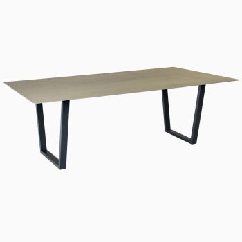 Masa Wayne cu blat subtire gri, 170x90x75 cm, Bear Studio